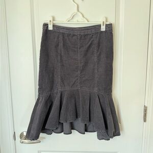 Pilcro and the Letterpress (Anthro) Gray Corduroy Skirt